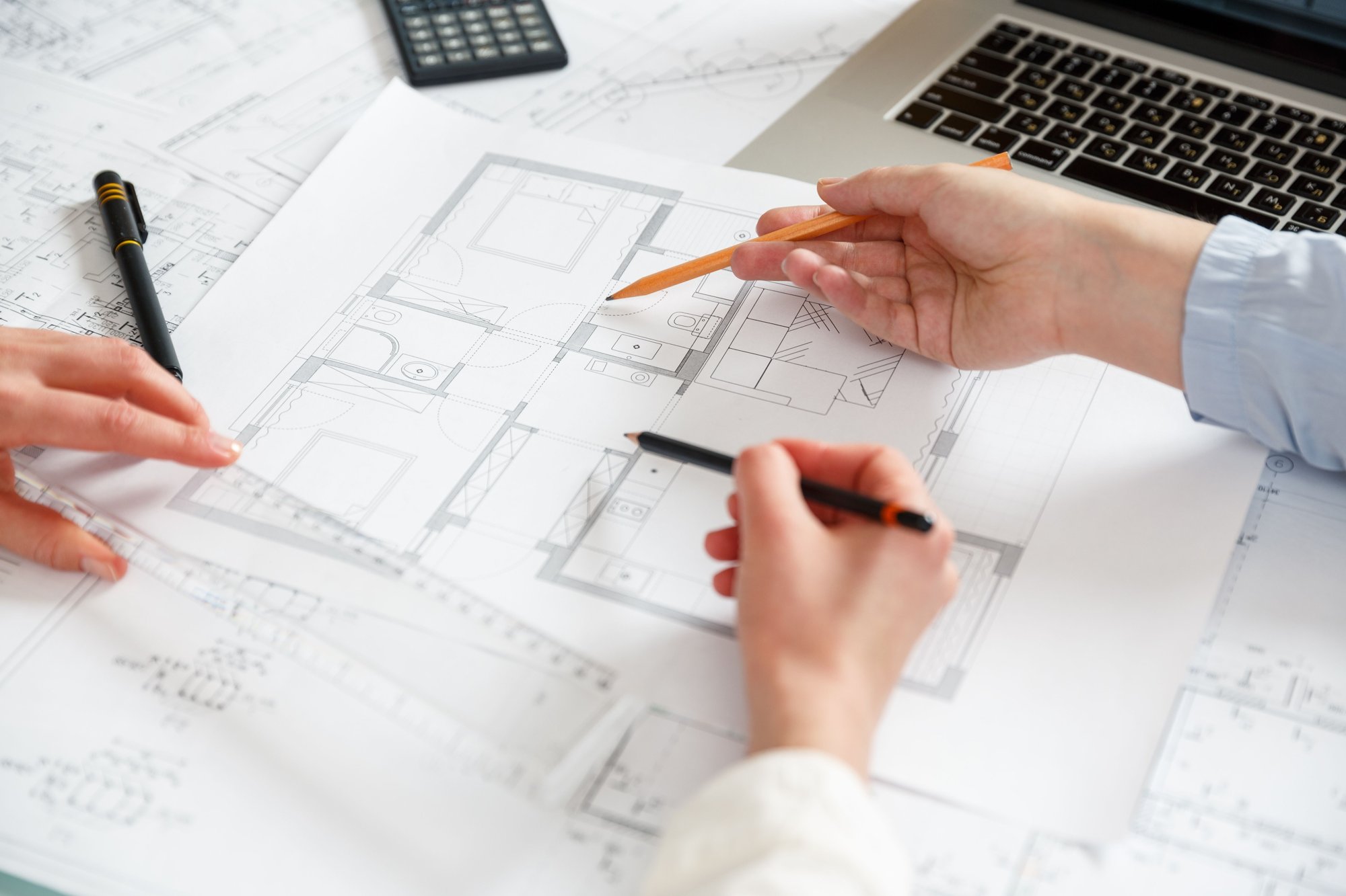 Drafting over floor plans